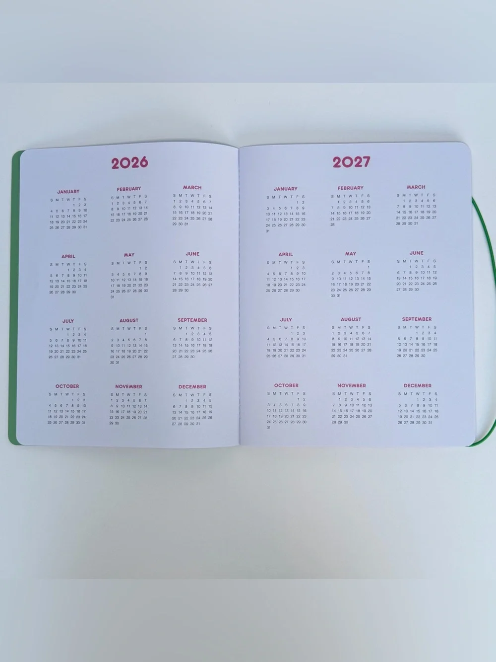Sanrio Hello Kitty 17-month 2026-2027 Slim Thin Planner (Pink/Green)